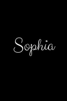 Sophia: notebook with the name on the cover, elegant, discreet, official notebook for notes