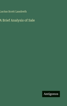 Hardcover A Brief Analysis of Sale Book