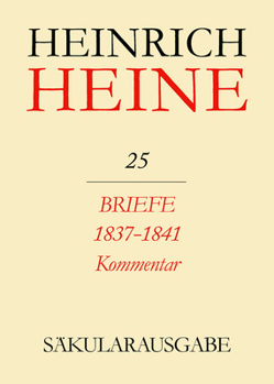 Hardcover Briefe an Heine 1837-1841. Kommentar [German] Book