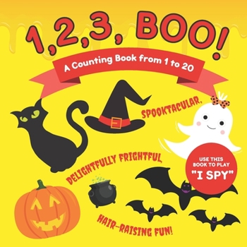 Paperback 1, 2, 3, Boo!: A Counting Book from 1 to 20 I Spy Halloween-Themed Book