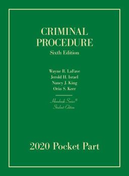 Paperback Criminal Procedure, 6th, Student Edition, 2020 Pocket Part (Hornbook Series) Book