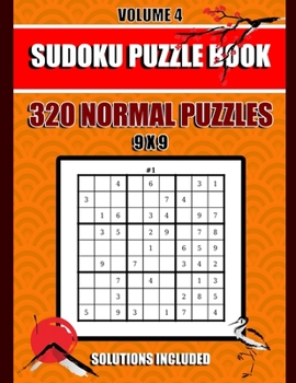 Paperback Sudoku Puzzle Book: 320 Normal Puzzles, 9x9, Solutions Included, Volume 4, (8.5 x 11 IN) Book