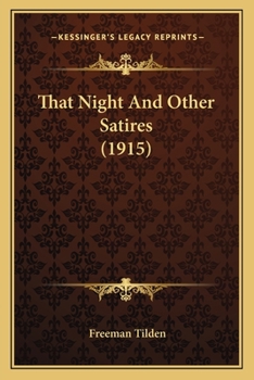 Paperback That Night And Other Satires (1915) Book