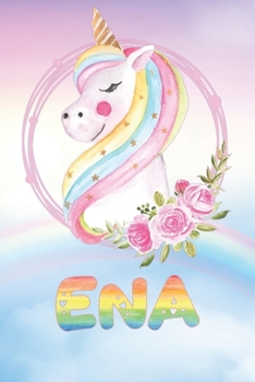 Ena: Ena's Unicorn Personal Custom Named Diary Planner Perpetual Calendar Notebook Journal 6x9 Personalized Customized Gift For Someone Who's Surname is Ena Or First Name Is Ena