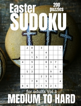 Paperback Easter Sudoku For Adults Medium to Hard: Large Print Sudoku Puzzles for Adults and Seniors with Solutions Vol 3 [Large Print] Book