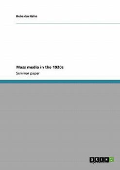 Paperback Mass media in the 1920s Book