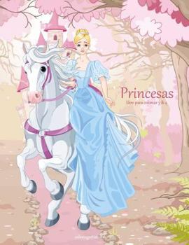 Paperback Princesas libro para colorear 3 & 4 [Spanish] Book
