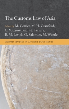 Hardcover The Customs Law of Asia Book