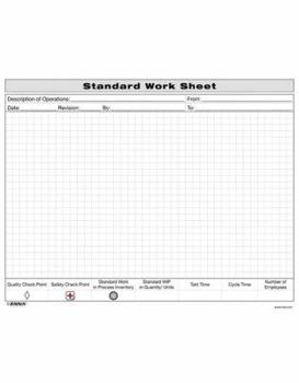Loose Leaf Standard Work Sheet Book