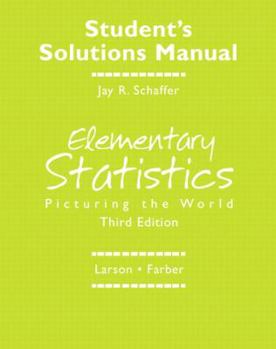 Paperback Elementary Statistics Student Solutions Manual Book