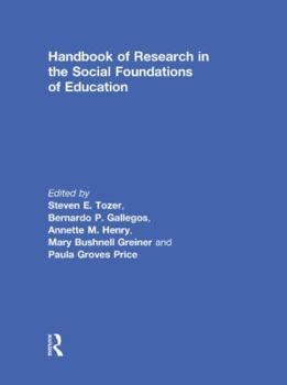 Hardcover Handbook of Research in the Social Foundations of Education Book