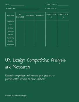 Paperback UX Design Competitive Analysis and Research: Research competition and improve your product to provide better services to your costumer Book