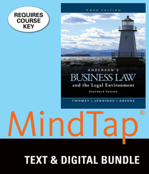 Product Bundle Bundle: Anderson’s Business Law and the Legal Environment, Standard Volume, Loose-Leaf Version, 23rd + MindTap Business Law, 2 terms (12 months) Printed Access Card Book