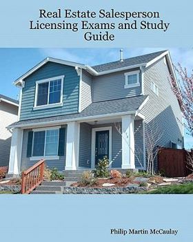 Paperback Real Estate Salesperson Licensing Exams And Study Guide Book