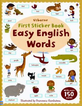 Paperback Easy English Words (Usborne First Sticker Books) Book