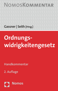 Hardcover Ordnungswidrigkeitengesetz: Handkommentar [German] Book