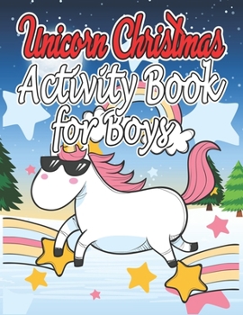 Paperback Unicorn Christmas Activity Book for Boys: Unicorn Activity Book