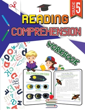 Paperback Reading Comprehension Workbook - Grade 5: Activity Book for Classroom and Home, Boost Grammar and Reading Comprehension Skills Book