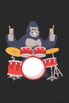 Paperback Gorilla Drummer: 120 Pages I 6x9 I Graph Paper 4x4 Book