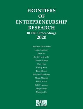 Paperback 2020 Frontiers of Entrepreneurship Research BCERC Proceedings Book