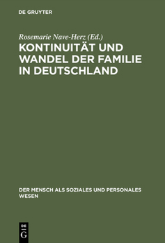 Hardcover Kontinuität und Wandel der Familie in Deutschland [German] Book