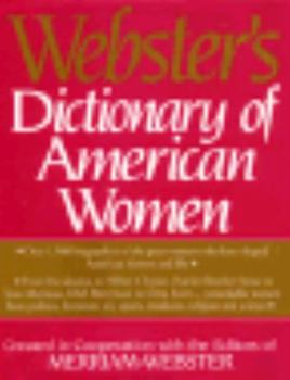 Hardcover Webster's Dictionary of American Women Book