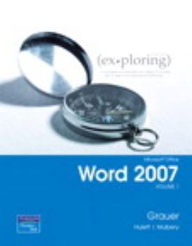 Paperback Exploring MS Word 07 Volume 1 & Student CD Book
