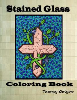 Paperback Stained Glass: Adult coloring book