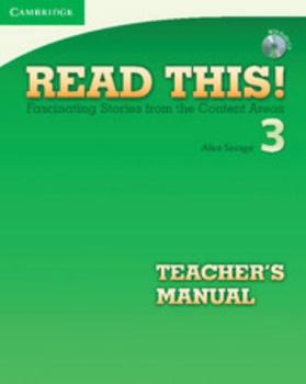 Paperback Read This! Level 3 Teacher's Manual with Audio CD: Fascinating Stories from the Content Areas [With CD (Audio)] Book