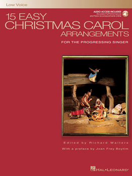 Paperback 15 Easy Christmas Carol Arrangements: For the Progressing Singer [With CD (Audio)] Book