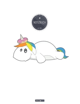 ZMUDACE Notizbuch Kariert: in DIN A4 Softcover - "ZK024 Einhorn Donut" -156 leere karierte Seiten mit pers�nlichem Register + Seitenzahlen - Matheheft, Rechenheft, Schulheft, Ingenieurwissenschaften, 