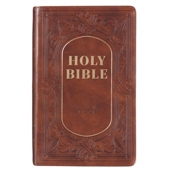 Leather Bound KJV Bible Giant Print Brown [Large Print] Book