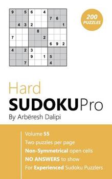 Paperback Hard Sudoku Pro: Book for Experienced Puzzlers (200 puzzles) Vol. 55 Book