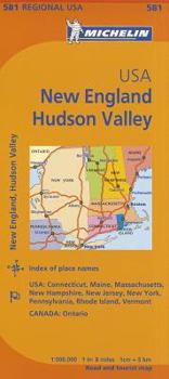 Map Michelin Usa: New England, Hudson Valley Map 581 Book