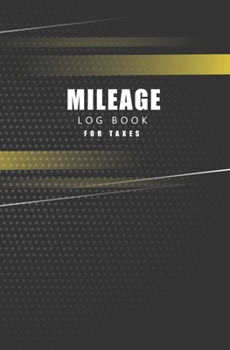 Mileage Log Book for Taxes: Abstract Yellow Stripes | Vehicle Mileage Journal | Gas Mileage Log Book | Destination Log Book | For Business and Individual (Mileage Tracker)