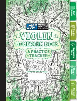 Paperback Violin Homework Book and Practice Tracker (Green) Book