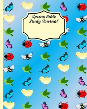 Paperback Spring Bible Study Journal: 3 Month Daily Devotions Blue Workbook (8"x10" 190 B&W Pages) Book