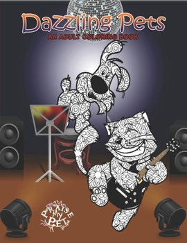 Paperback Dazzling Pets: Adult Coloring Book
