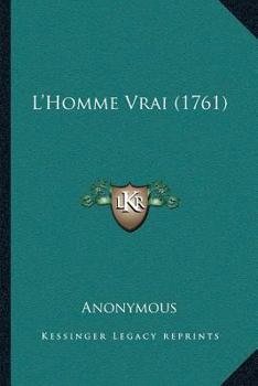 Paperback L'Homme Vrai (1761) [French] Book