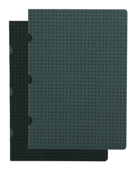 Misc. Black on Grey / Grey on Black Paper-Oh Cahier Circulo A5 Gridded Book