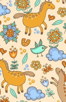 Lined Notebook A5 Size 110 Pages: Funny Ruled Journal. Cute Hand Drawn Doodle Cute Animal Horse 056 Unique Student Teacher Blank Scrapbook/ Composition/ Planner Great For Home School Office Writing