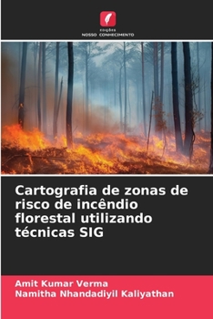 Paperback Cartografia de zonas de risco de incêndio florestal utilizando técnicas SIG [Portuguese] Book