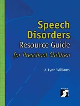 Paperback Speech Disorders Resource Guide for Preschool Children Book