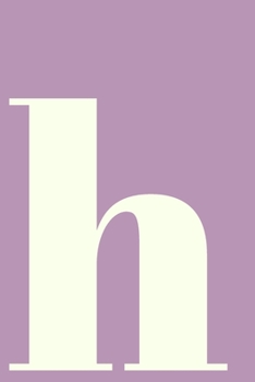 H Dot Grid Notebook: Minimalist Dotted Notebook | Personalized Monogram Letter H Cover Design in Purple