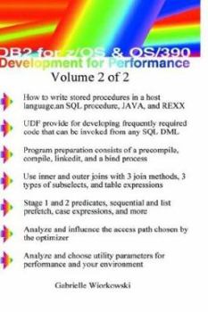 Hardcover DB2 for Z/OS and OS/390 Development for Performance Volume 2 of 2 Book