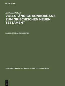 Hardcover Spezialübersichten (Arbeiten zur neutestamentlichen Textforschung, 4/2) (German Edition) Book