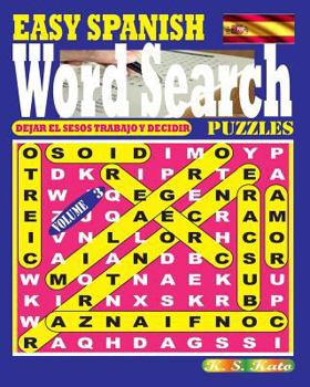 Paperback EASY SPANISH Word Search Puzzles. Vol.3 [Spanish] Book