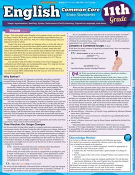 Wall Chart English Common Core 11th Grade Book