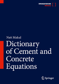 Hardcover Dictionary of Cement and Concrete Equations Book