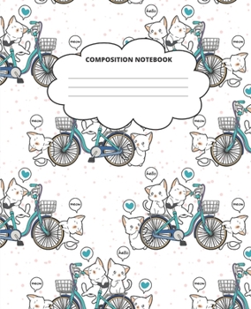 Kawaii Composition Notebook: Blank Lined Cute Notebooks for Girls Teens Kids School Writing Notes Journal (7.5 x 9.25 in)